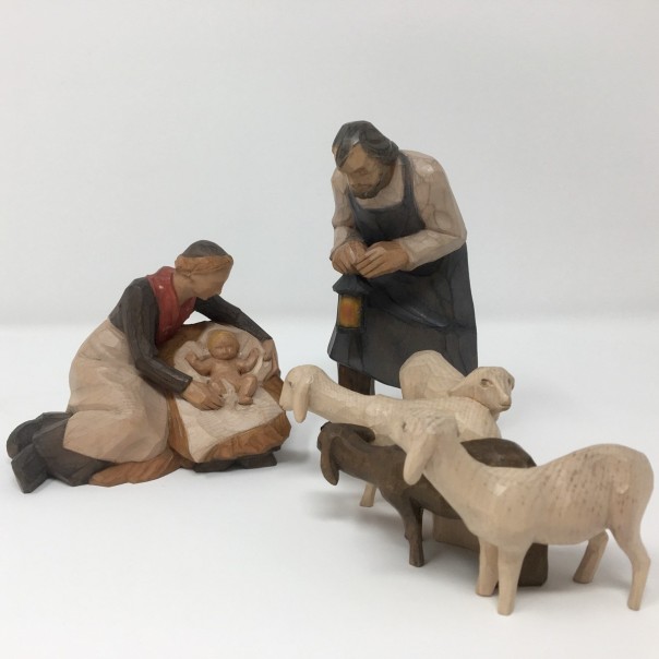 Stevia nativity scene with box