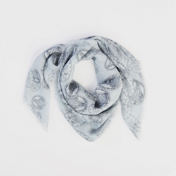 Gray petit thousand medals scarf