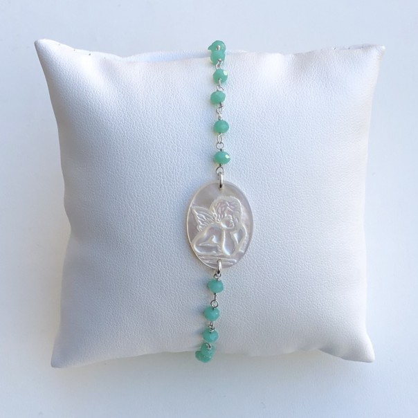 Bracelet "Ti tengo per mano" rosary - Tiffany crystal