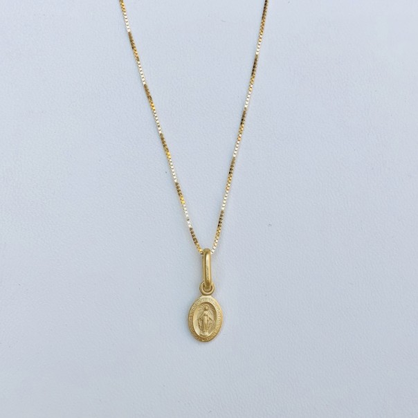 Miraculous gold mini medal