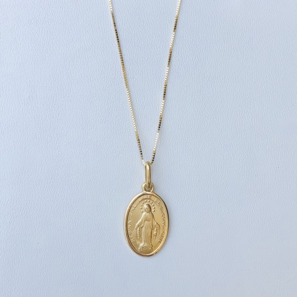 Large gold Miraculous Medal