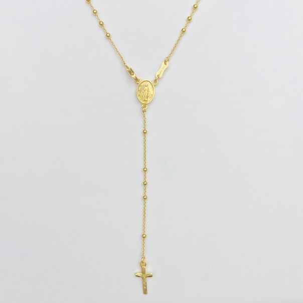 Rosary Necklace in Silver