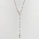 Silver oval grain rosary