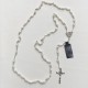 Silver rosary and freshwater pearls