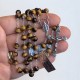 Rosario in argento e occhio di tigre