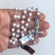 Rosary in silver and shell