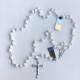 Rosary in silver and shell