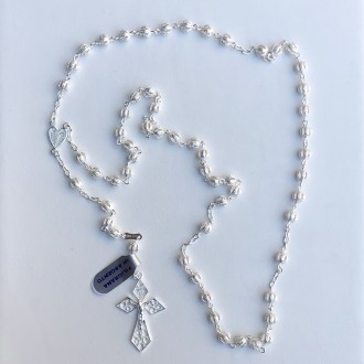 Rosario in filigrana di argento medio