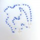 Rosary in silver and blue crystal