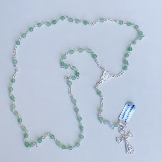 Silver and aventurine rosary