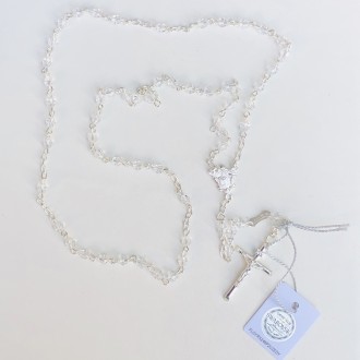 Rosario in cristallo Swarovski e argento