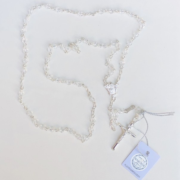 Rosary in Swarovski crystal and silver