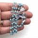 Rosary in silver and turquoise