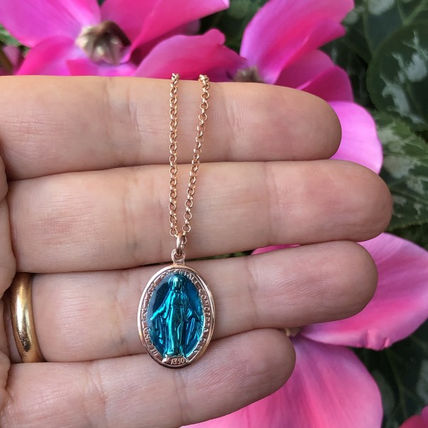 Collana Miracolosa smaltata grande Rosata