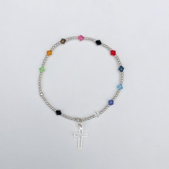 Elastic rosary bracelet colored tens 2