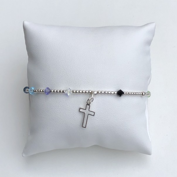 Elastic rosary bracelet colored tens