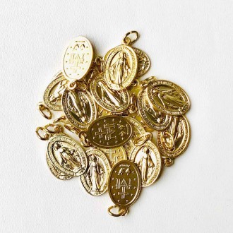 Medaglia Miracolosa metallo dorato 10 pezzi 2