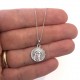 Holy Face medal necklace in white gold