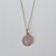 Holy Face medal necklace in white gold