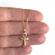 Gold cross of life necklace