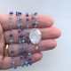 Collana Ti tengo per mano rosario azzurri