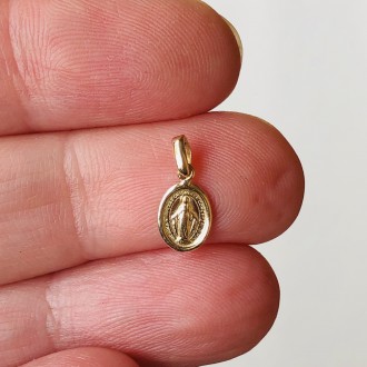 Micro gold Miraculous Medal