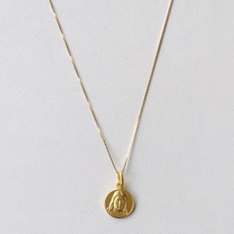 Merciful Jesus necklace in 18K gold