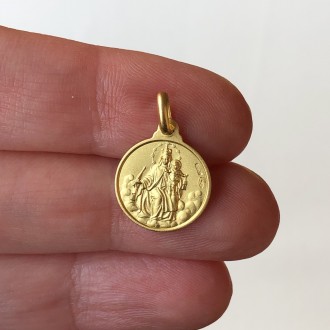 Scapular medal gold mm 14