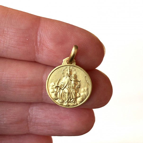 Golden scapular medal | Measure 16 mm