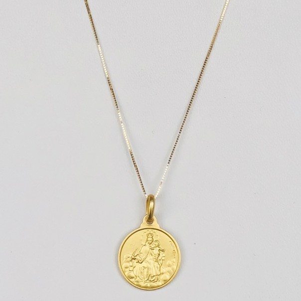 Collana Medaglia Scapolare mm 14
