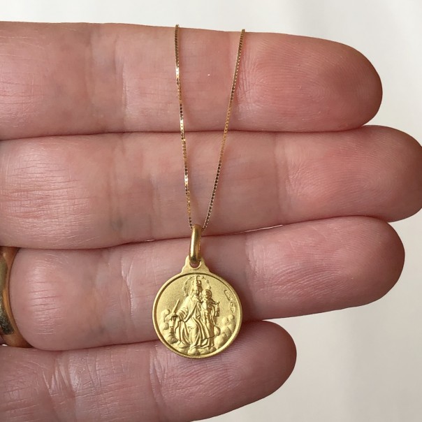 Collana Medaglia Scapolare mm 14