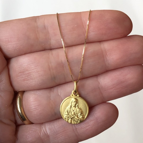 Collana Medaglia Scapolare mm 14