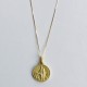 16 mm Gold Scapular Medal Necklace