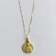 16 mm Gold Scapular Medal Necklace