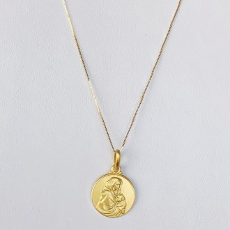 18-karat gold Madonna of Good Rest medal 2
