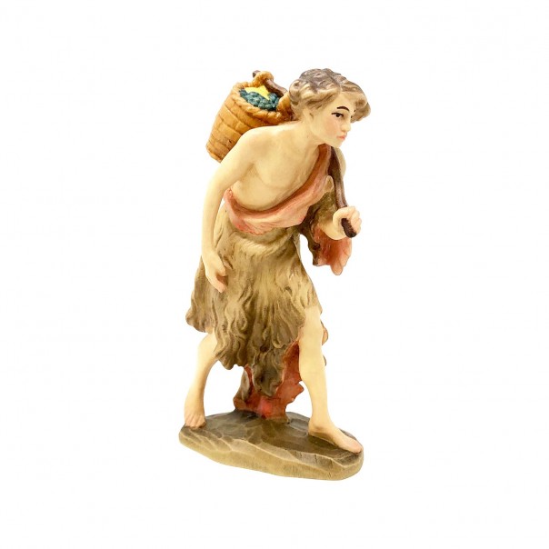 Shepherd with basket ANRI Bernardi 14 cm