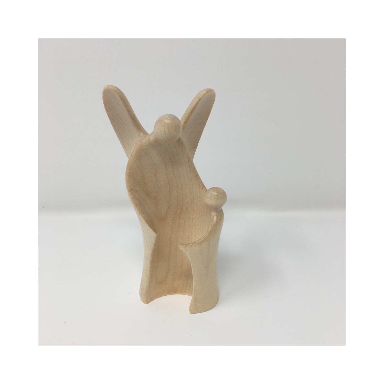 Stampa su legno cuore angelo custode con bimbo | vendita online su