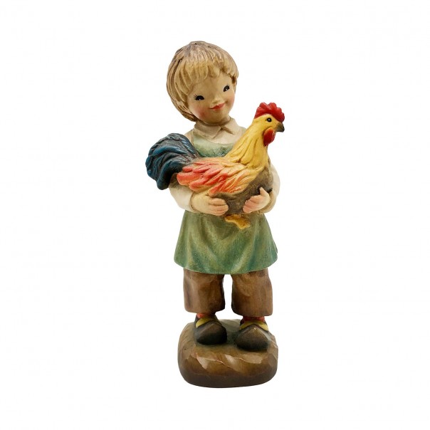 Shepherd with rooster ANRI Ferrandiz 7.5 cm