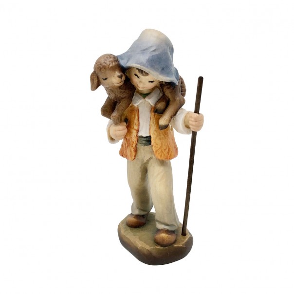 Shepherd with brown lamb ANRI Ferrandiz 7.5 cm