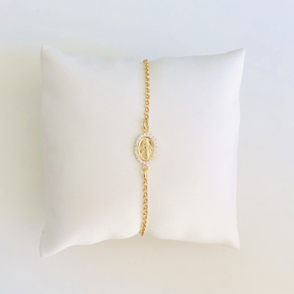 Miraculous medal lux gold bracelet
