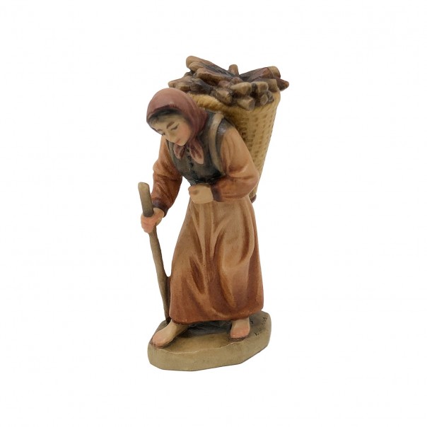 Shepherdess with wood ANRI Kuolt 12.5 cm