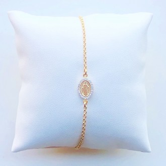 Miraculous medal lux gold bracelet