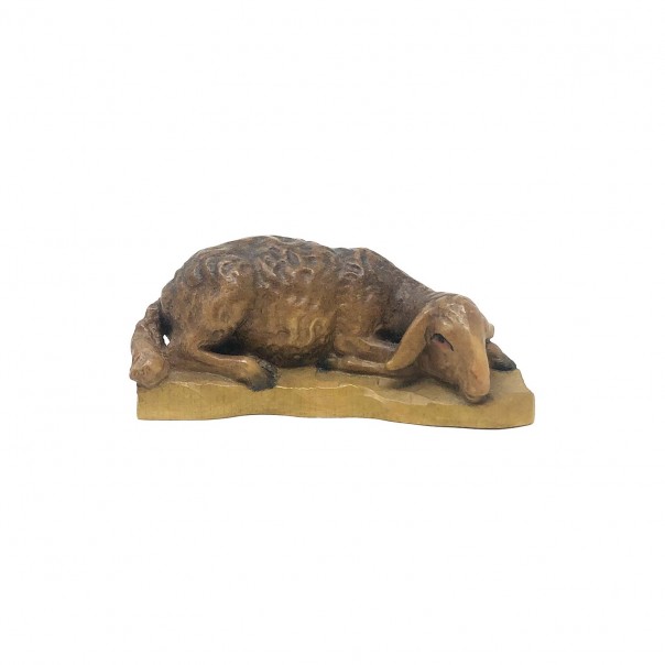 Brown sheep lying ANRI Bernardi 20 cm