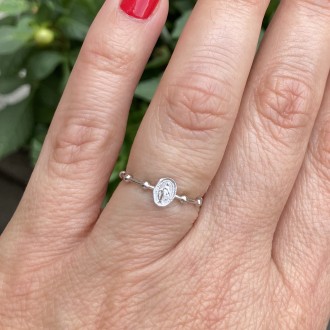 Micro Miraculous ring in white gold 2