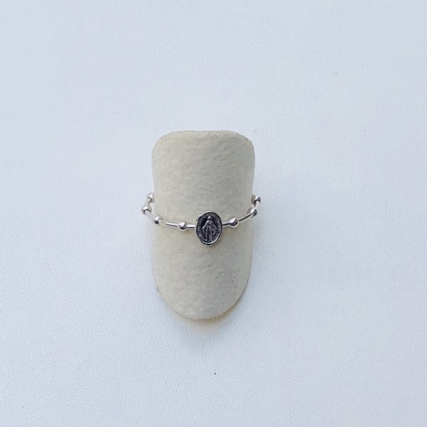 Anello micro Miracolosa oro bianco