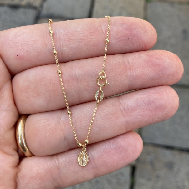 Bracciale rosario in oro micro