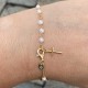 Bracciale rosario in oro e perle