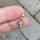 Three-lobed cross with zircons