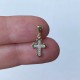 Three-lobed cross with zircons
