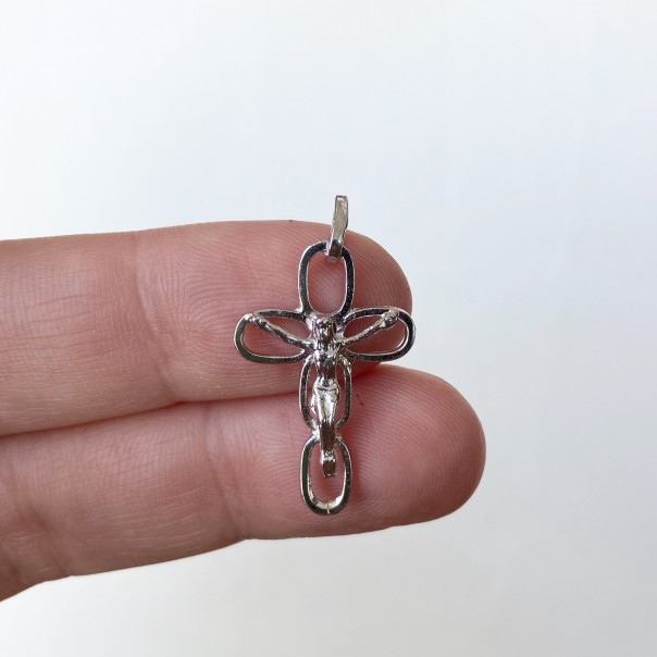 Croce con Cristo ciondolo ovali